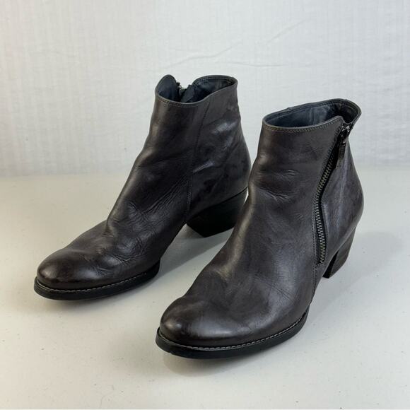 Paul Green Ankle Booties Deep Gray Black Women’s Size 7.5 UK 5 Classic Business - Picture 1 of 11